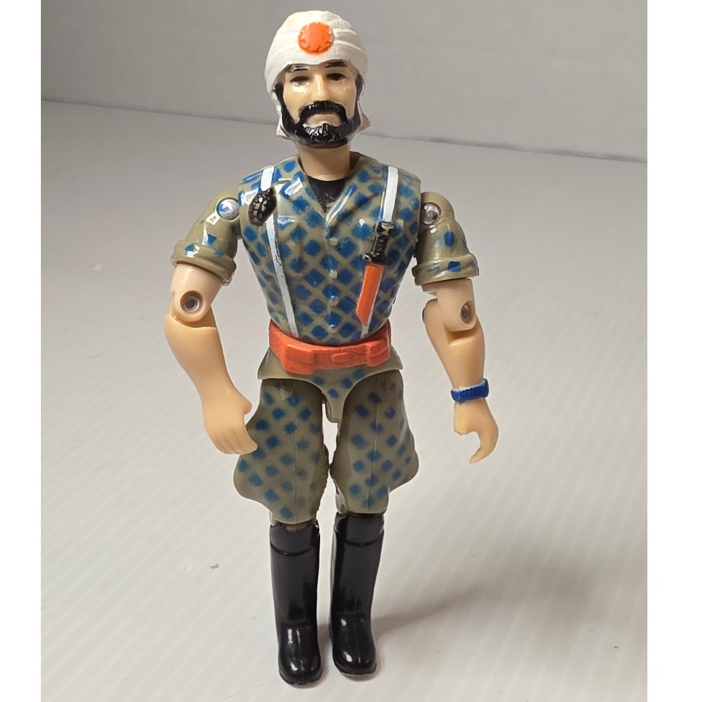Lanard The Corps Action Figure‎ 3.75" Tan Blue Camo Good 1986 Vintage Figure